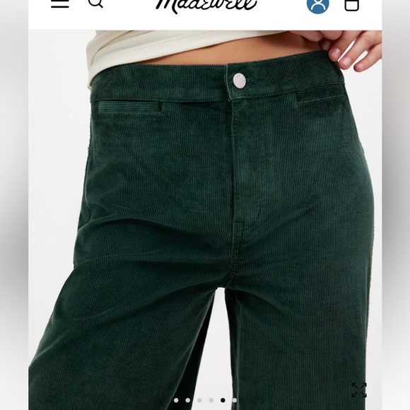 NWT Madewell The Emmett Wide-Leg Pant in Corduroy: Welt Pocket Edition - Picture 5 of 11
